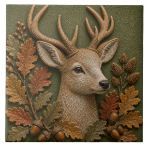 Herbstwaldtier Hirsch Fliese