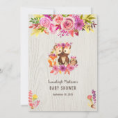 Herbstwaldtier oder unter Kinderspiel Einladung (Rückseite)