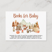 Herbstwaldtierbücher für Babydusche Begleitkarte (Vorderseite)