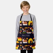 Herbstwaldtiere: Retromuster Schürze (Getragen)