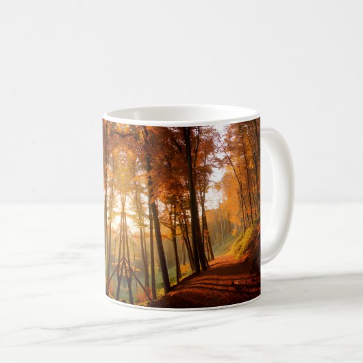 Herbstwaldweg Kaffeetasse (VorderseiteRechts)