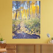 Herbstwaldweg Leinwanddruck (Insitu (Wohnzimmer))