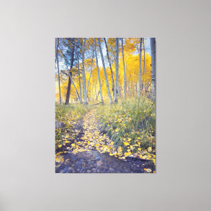 Herbstwaldweg Leinwanddruck