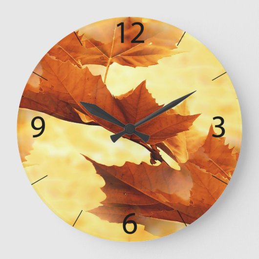 Herbstwalluhr - Maßgeschneidert Große Wanduhr (Vorderseite)