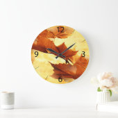 Herbstwalluhr - Maßgeschneidert Große Wanduhr (Zuhause)