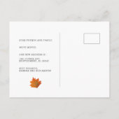 Herbstwanderung Ankündigungspostkarte (Rückseite)