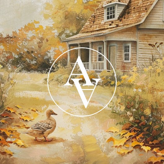 Herbstwanderung Herbstmalerei Poster