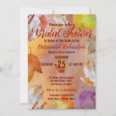 Herbstwärme Wasserfarbe Blätter Brautparty Einladung (Vorderseite)