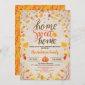 Herbstwärmung Party rustikale Vintage Kokosdusche Einladung (Vorne/Hinten)