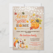 Herbstwärmung Party rustikaler Vintager Kürbis Einladung (Vorderseite)