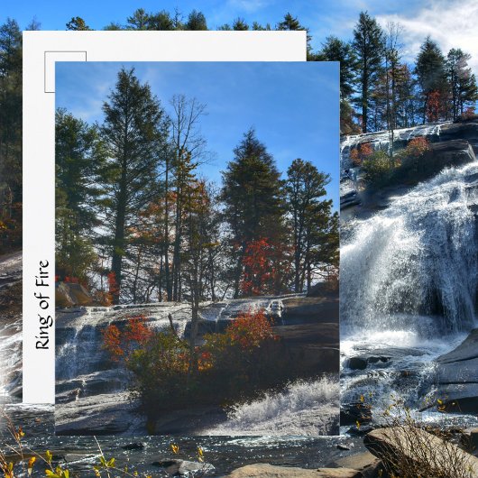 Herbstwasserfall Hochfälle Fotografie NC Postkarte