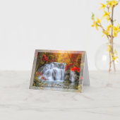 Herbstwasserfall mit benutzerdefiniertem Text Karte (Gelbe Blume)