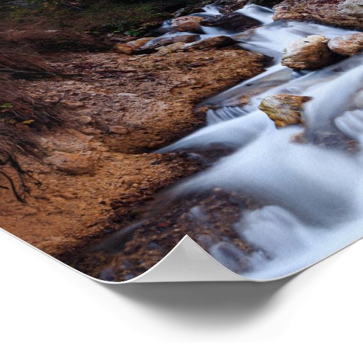 Herbstwasserfall Peričnik, Slowenien Poster (Ecke)