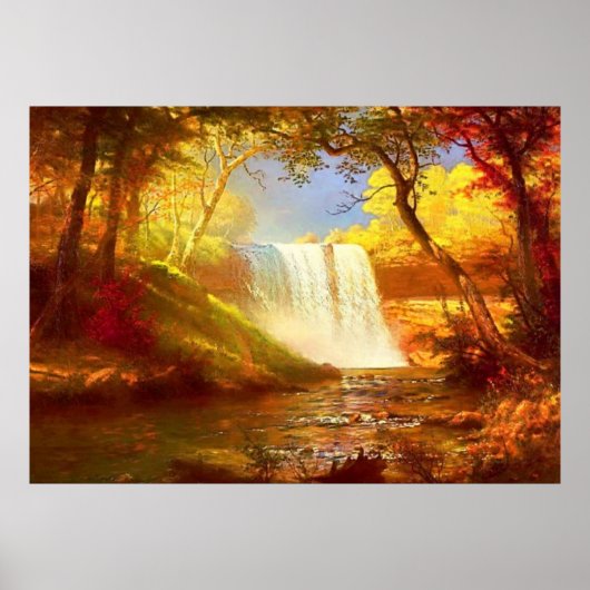 Herbstwasserfall Poster (Vorne)