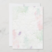 Herbstwasserfarbe Blumendusche Einladung (Rückseite)