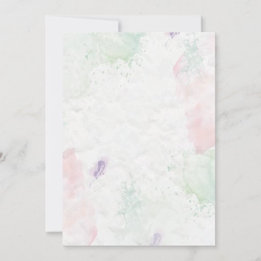 Herbstwasserfarbe Blumendusche Einladung (Rückseite)