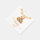 Herbstwasserfarbe Boho Bären Kürbisbaby Dusche Serviette (Ecke)