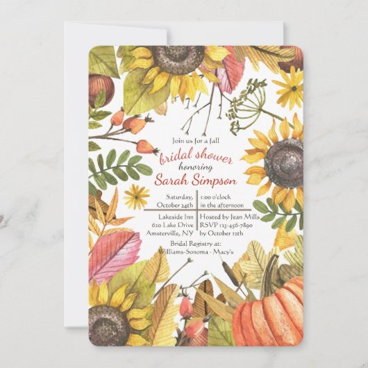 Herbstwasserfarbe Einladung