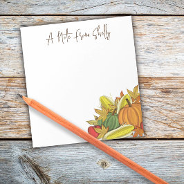 Herbstwasserfarbe Elegante Herbsternte Blätter Notizblock