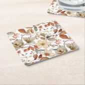 Herbstwasserfarbe Flora Rustikaler Untersetzer (angewinkelt)