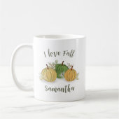 Herbstwasserfarbe I Liebe Personalisiert Kaffeetasse (Links)