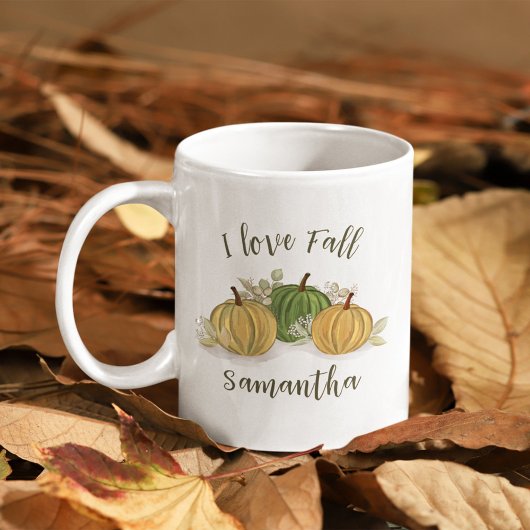 Herbstwasserfarbe I Liebe Personalisiert Kaffeetasse
