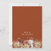 Herbstwasserfarbenhochzeit Einladung (Rückseite)