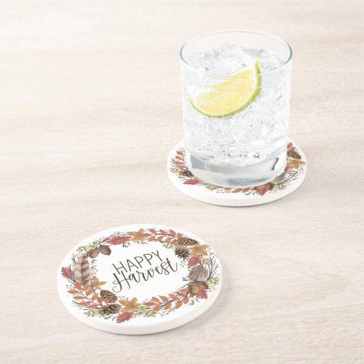 Herbstwasserkranz Getränkeuntersetzer (Seite)