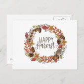 Herbstwasserkranz Postkarte (Vorne/Hinten)