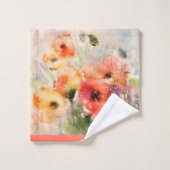 Herbstwassermohn Badehandtuch Set (Waschlappen)