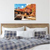 Herbstwassermühle Leinwanddruck (Insitu (Schlafzimmer))