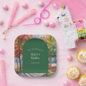 Herbstwechsel der Hochzeit der Blätter Pappteller (Party)