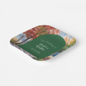 Herbstwechsel der Hochzeit der Blätter Pappteller (Gewinkelt)