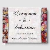 HerbstWedding Fallen Blätter + Kundenspezifische N Gästebuch (Vorderseite)