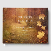 Herbstweg Ahorn Blätter Hochzeit Erinnerungen Gäst Gästebuch (Vorderseite)