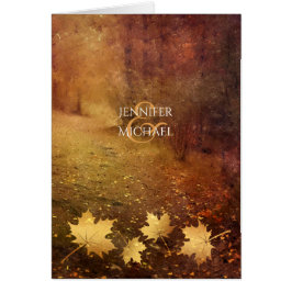 Herbstweg Ahorn Blätter rustikale Hochzeit danke