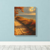 Herbstweg am Meer Leinwanddruck (Insitu (Holzboden))