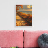 Herbstweg am Meer Leinwanddruck (Insitu (Wohnzimmer))