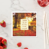 Herbstweg Herbst Farbige Blätter Christliche Hochz Serviette (Beispiel)