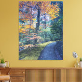 Herbstweg im Wald Leinwanddruck (Insitu (Wohnzimmer))