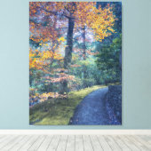 Herbstweg im Wald Leinwanddruck (Insitu (Holzboden))