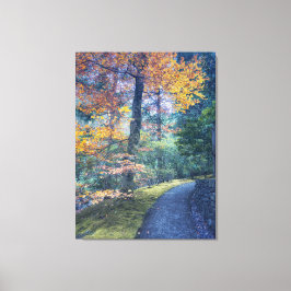Herbstweg im Wald Leinwanddruck