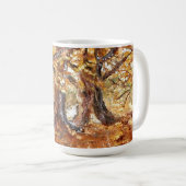 Herbstweg mit Bäumen und Blätter Kaffeetasse (VorderseiteRechts)