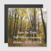 Herbstweg und Golden Blätter im Laurel Hill Park Magnetkarte (Vorne/Hinten)