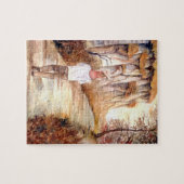 Herbstweg Wasserfarbenmalerei Puzzle (Horizontal)