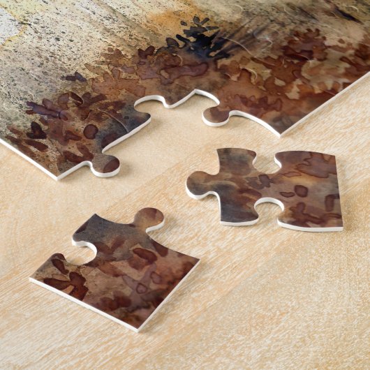 Herbstweg Wasserfarbenmalerei Puzzle (Seite)