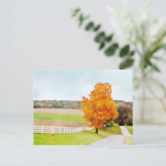 Herbstweide Postkarte (Stehend Vorderseite)