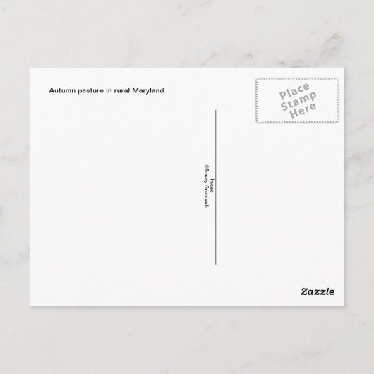 Herbstweide Postkarte (Rückseite)