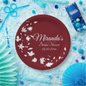 Herbstwein und Weißes Brautparty Pappteller (Party)