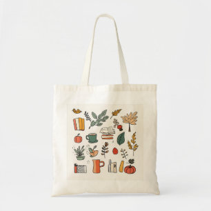 Herbstweisheit: HandGezeichnet Fall Essentials-Tas Tragetasche
